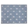 Lorena Canals Dywan bawełniany Blue Stars White 120 x 160 cm